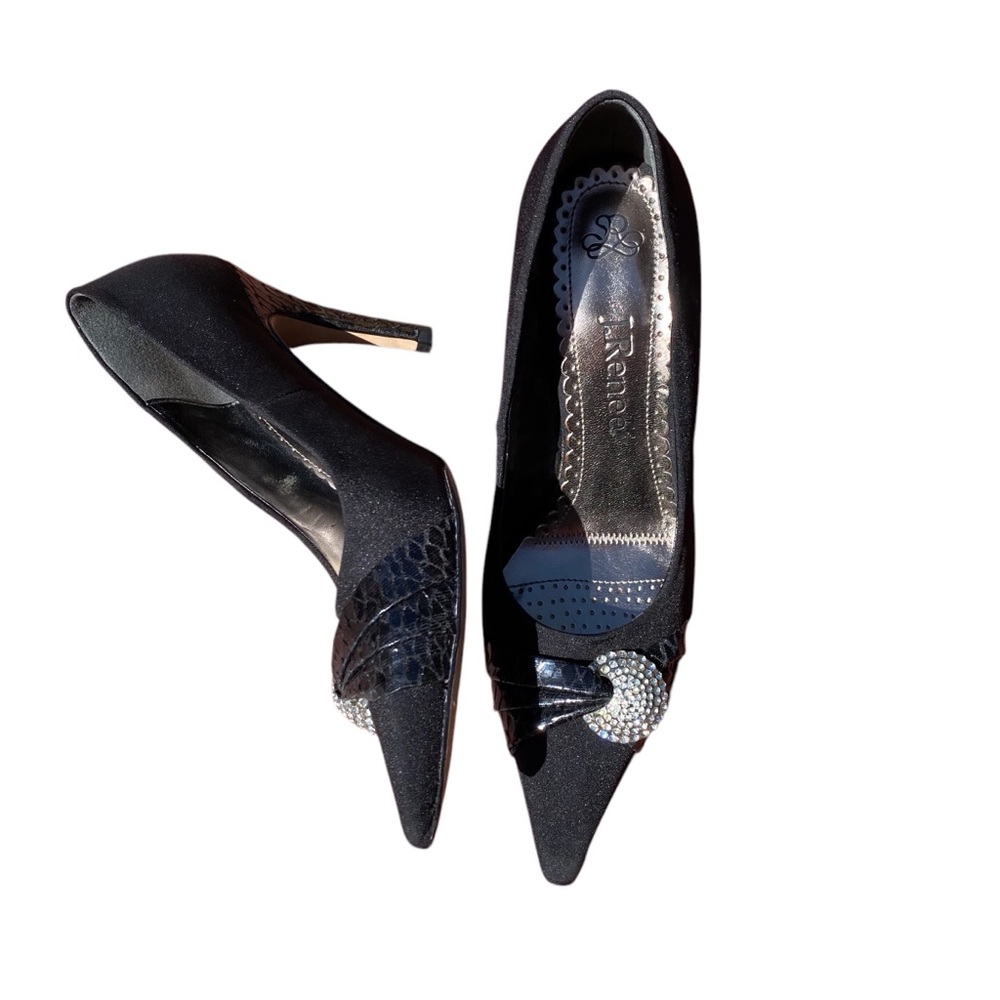 J. Renee Elegant Black Women's Kitten Heels